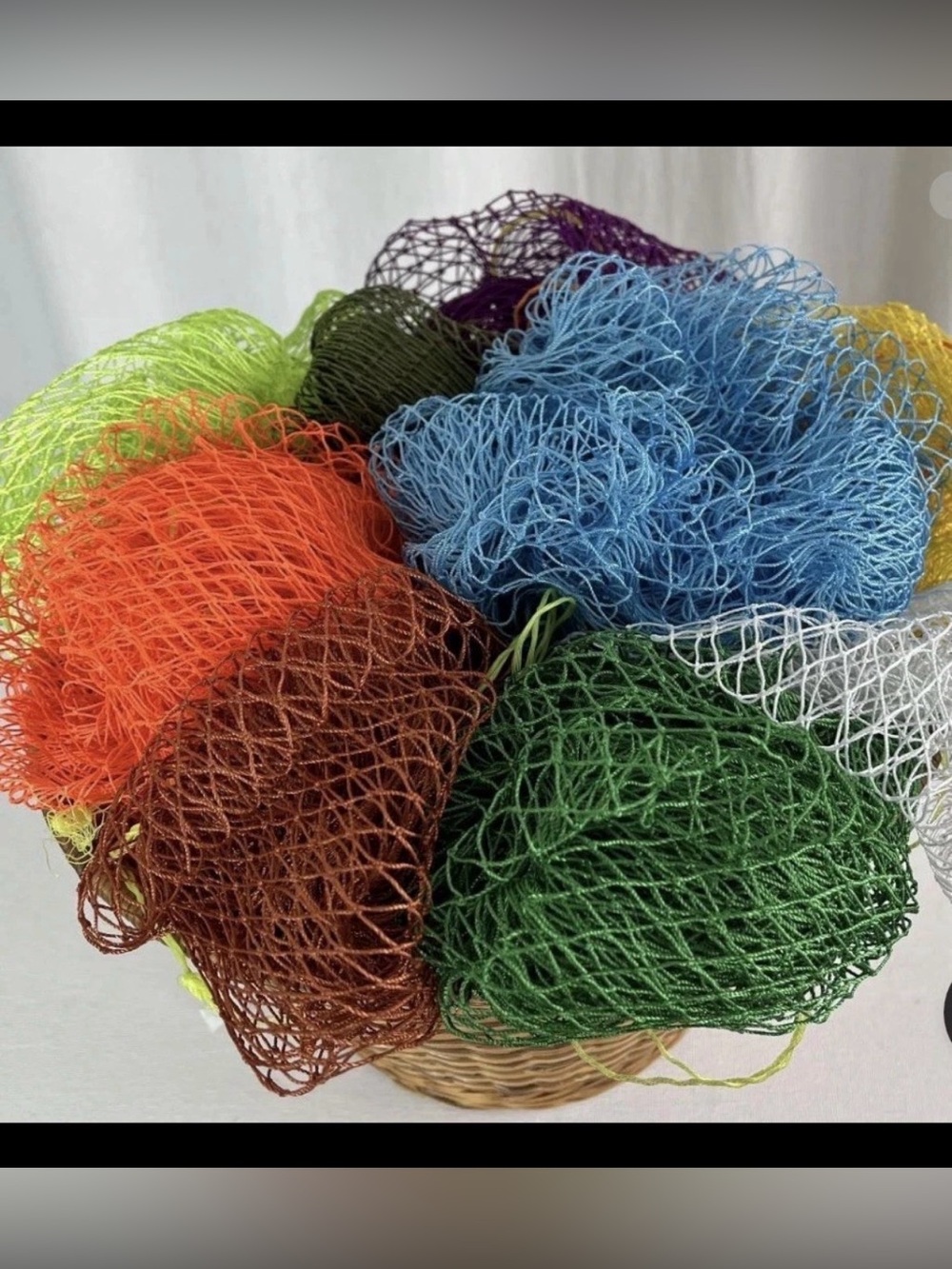 3 pack Multicolor African Exfoliating Net Bath Sponges never taken out packaging